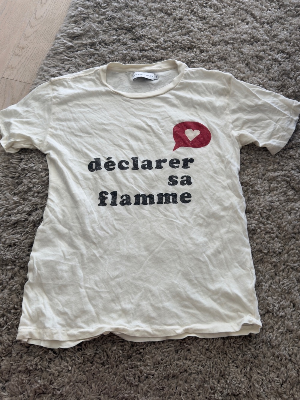 RARE Sincerely Jules Cream Graphic Tee